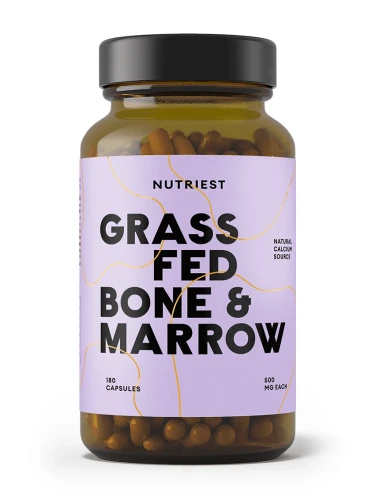 Nutriest 180 kapsułek Liofilizowany Szpik i Kości Wołowe Od Bydła Karmionego Trawą, Grass Fed Bone &amp;amp; Marrow