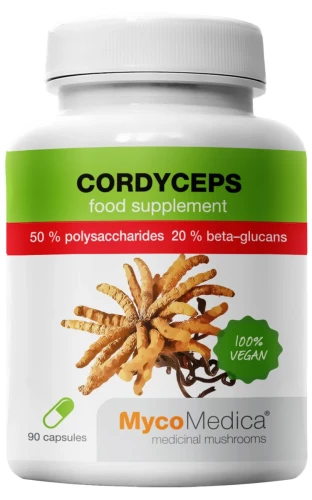 MycoMedica Maczużnik Chiński CS-4 50% Polisacharydów 90 kapsułek, Cordyceps CS-4 50% Polysaccharides