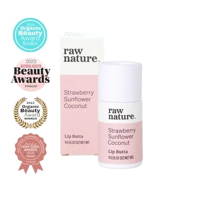 Organiczna truskawkowa pomadka Raw Nature: bez konserwantów, SLS, parabenów, sztucznych zapachów i aluminium