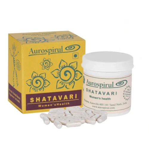 Aurospirul Organiczne Shatavari 100 kapsułek – ajurwedyjski suplement, wsparcie dla zdrowia hormonalnego i kobiecego układu rozrodczego, certyfikowany, organiczny, wegański.