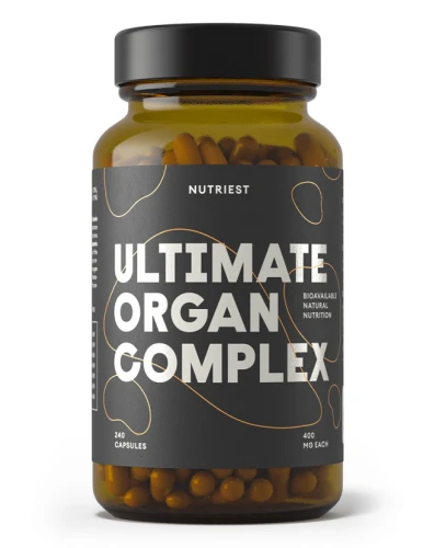 Nutriest 240 kapsułek Organiczny Liofilizowane Organy Wołowe Z Bydła Karmionego Trawą Kompleks, Grass Fed