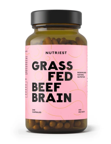 Nutriest 240 kapsułek  Liofilizowany Mózg Wołowy Z Bydła Karmionego Trawą , Grass Fed Brain