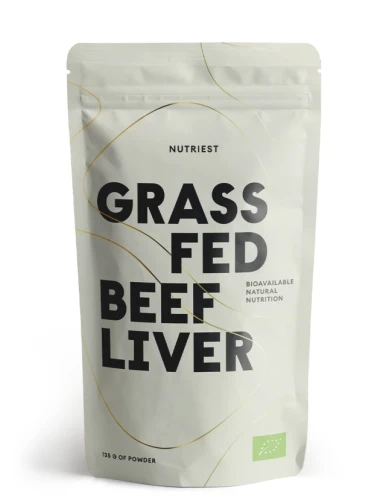 Nutriest  135 g  Organiczna Liofilizowana Wątroba Wołowa Z Bydła Karmionego Trawą W Proszku,  Grass Fed Liver