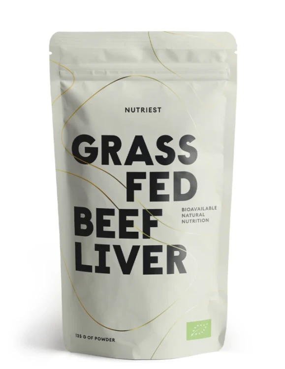 Nutriest  135 g  Organiczna Liofilizowana Wątroba Wołowa Z Bydła Karmionego Trawą W Proszku,  Grass Fed Liver