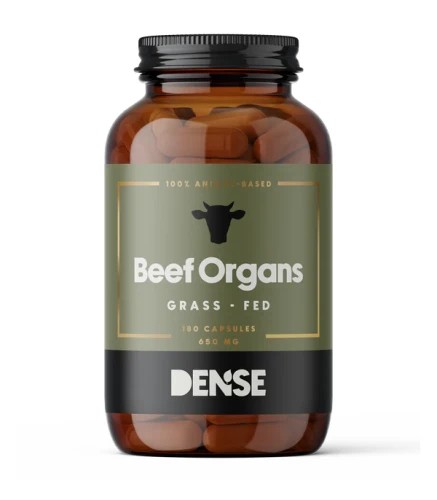 Dense Organy Wołowe Od Bydła Karmionego Trawą 180 kapsułek, Grass Fed Organs