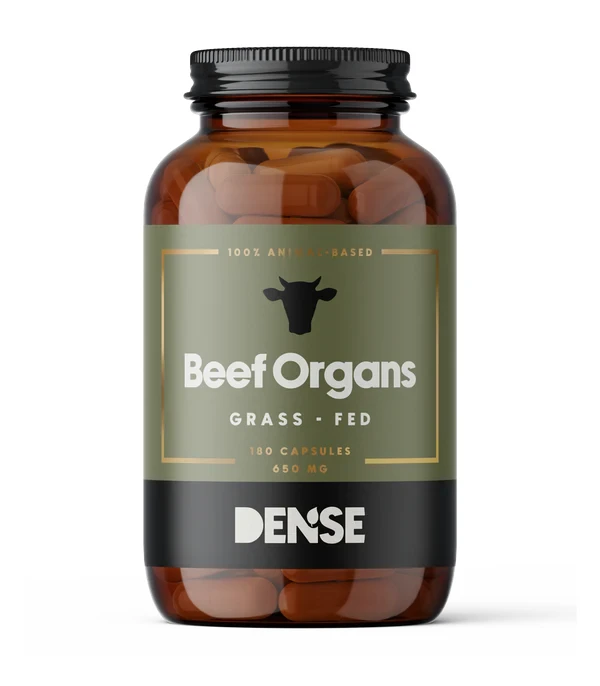 Dense Organy Wołowe Od Bydła Karmionego Trawą 180 kapsułek, Grass Fed Organs