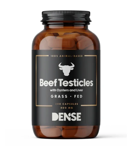 Dense Jądra Wołowe Od Bydła Karmionego Trawą 180 kapsułek, Grass Fed Testicles