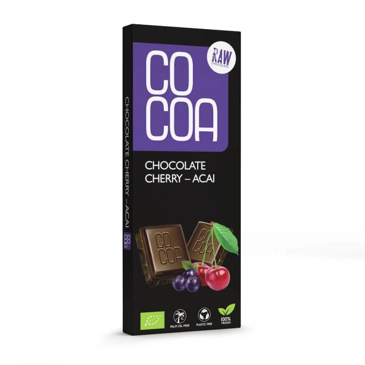 CoCoa Surowa Czekolada Wiśnia Acai Bio Raw 40g